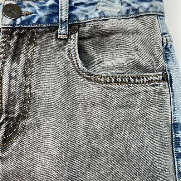 One Teaspoon Trucker style Blue and gray straight leg jeans size 26 - Picture 5 of 14